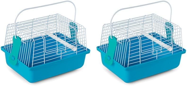 Prevue Pet Products Travel Cage for Birds and Small Animals, Blue (SP1304BLUE), 9.0" L x 5.6" W x 6.1" H