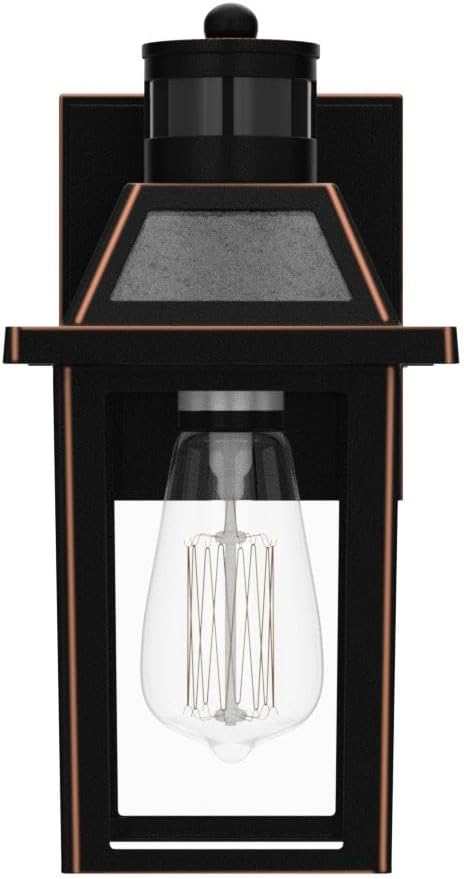 Porch Lights with GFCI Outlet, Dusk to Dawn Outdoor Lights with Outlet, 3 Lighting Modes Exterior Light Fixture Waterproof, Outside Lights for House Front Door Patio Garage