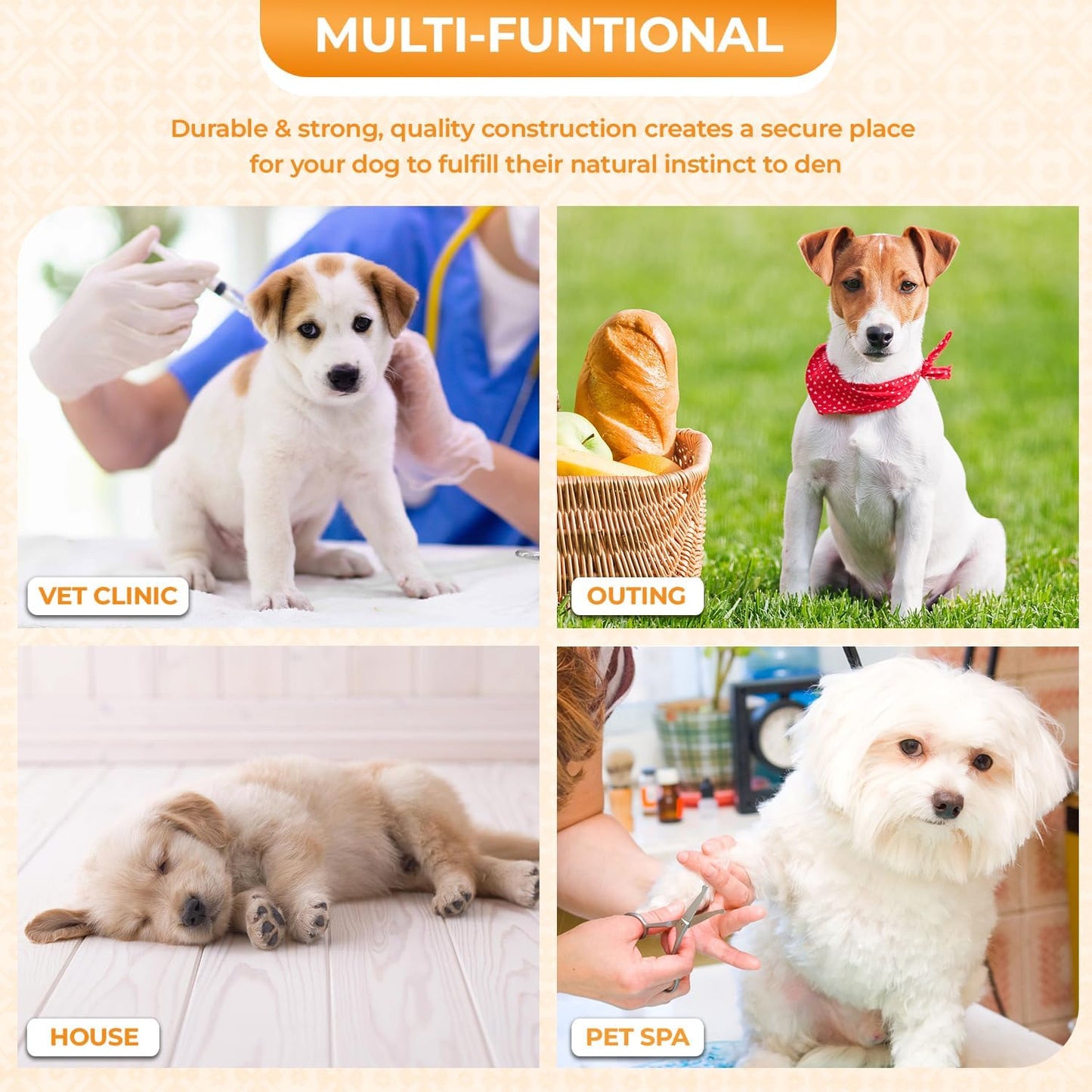 PayLessHere Small Dog Crate Kennel 24 inches Metal Dog Cage Double-Door Folding Travel Indoor Outdoor Puppy Playpen with Divider and Handle Plastic Tray,Black