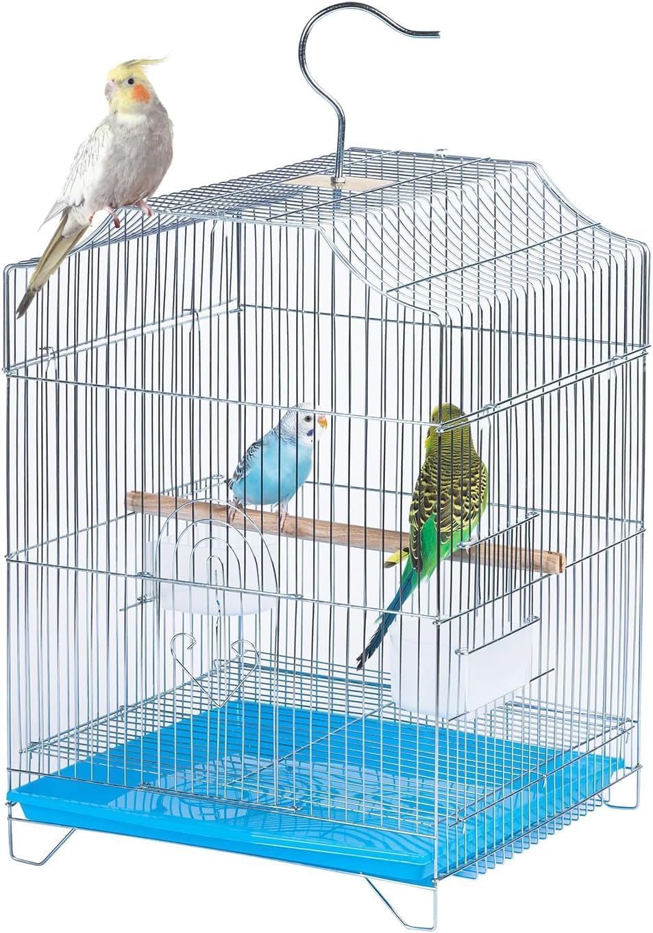 Small Bird Travel Cage - Lightweight Small Birds Starter Kit with Birdcages and Accessories Great for Parakeets Lovebirds Parrotlets Finches Canaries
