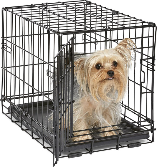 Midwest Homes for Pets Newly Enhanced Single & Double Door iCrate Dog Crate, Includes Leak-Proof Pan, Floor Protecting Feet, Divider Panel & New Patented Features