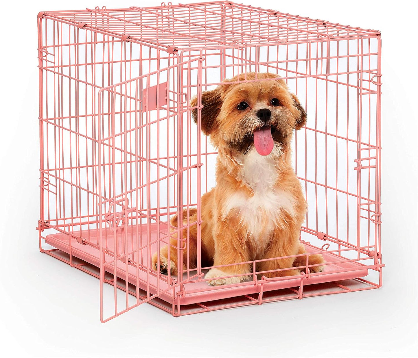 MidWest Homes for Pets Newly Enhanced Single & Double Door iCrate Dog Crate, Includes Leak-Proof Pan, Floor Protecting Feet, Divider Panel & New Patented Features