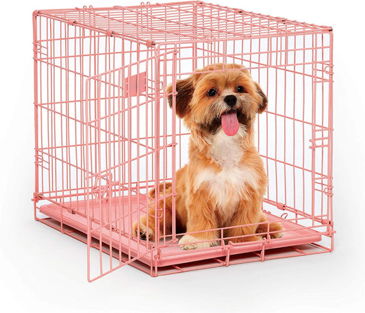 MidWest Homes for Pets Newly Enhanced Single & Double Door iCrate Dog Crate, Includes Leak-Proof Pan, Floor Protecting Feet, Divider Panel & New Patented Features